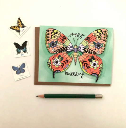 Happy Birthday Butterfly Card