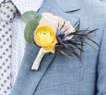 Gem Tone Wedding |  Boutonniere