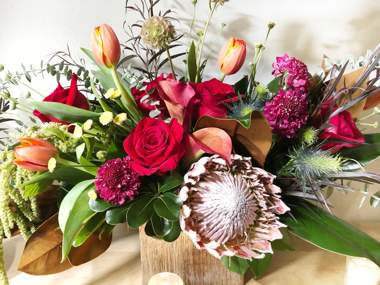 Protea and Roses...Swoon