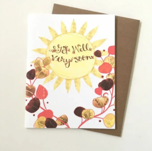 Get Well Sun Card - Greeting Card